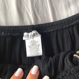 Black embroidered dress